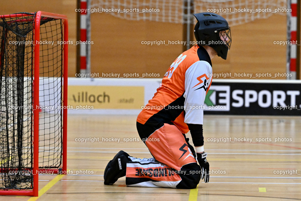 VSV Unihockey vs. SZPK Floorball | #99 Zoltán Szuri SZPK SÁROSI OPTIKA KOMÁROM, VSV Unihockey vs. SZPK Floorball, VSV Unihockey vs. SZPK Floorball am 23.11.2024 in Villach (Ballspielhalle St. Martin), Austria, (Photo by Bernd Stefan)