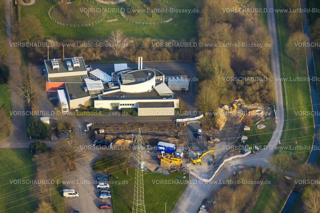 Hamm240305807 | Luftbild, Krematorium Hamm GmbH Bestattungsinstitut am Parkfriedhof, Baustelle, Stadtbezirk Herringen, Hamm, Ruhrgebiet, Nordrhein-Westfalen, Deutschland