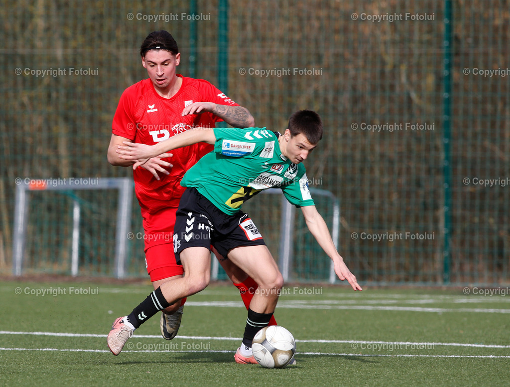 A_LUI_080325_06 | SPORT FUSSBALL REGIONALLIGA MITTE ASKOE OEDT -JUNGE WIKINGER RIED 08.03.IM BILD : NICO WIESINGER (OEDT) UND NERMIN MESIC (RIED FOTO:FOTOLUI