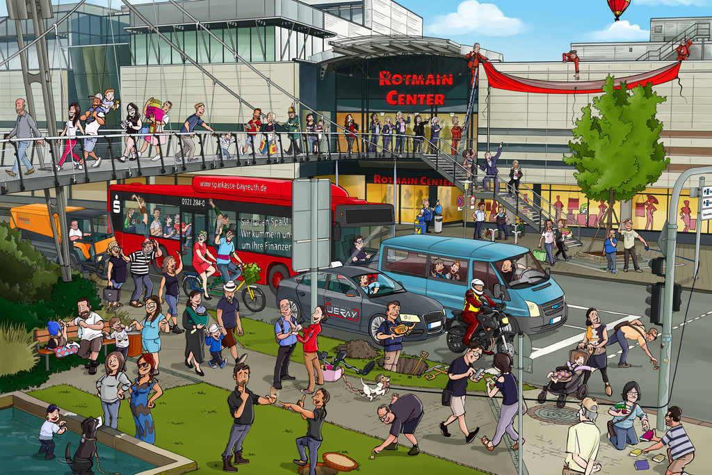 Bayreuth-Wimmelbild-Rotmain-Center-schanz-partner | Schanz & Partner - Realisiert mit Pictrs.com