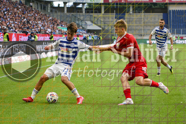 MSV Duisburg vs VfB Stuttgart II - 3. Liga | Duisburg, Deutschland, 02.08.25:   waehrend des Spiels der 3. Liga MSV Duisburg vs VfB Stuttgart II in der schauinsland-reisen-arena(Foto von Brauer-Fotoagentur / Adrian Schlueter)