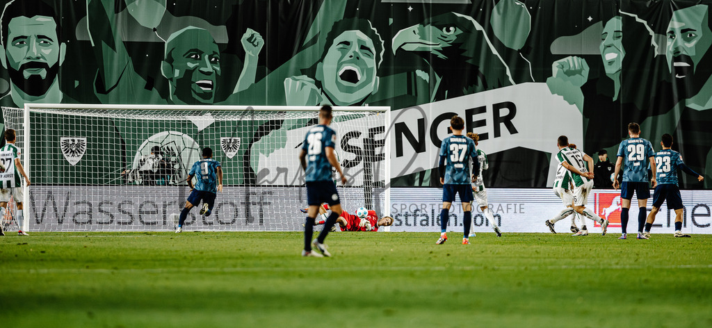 2. Bundesliga, Saison 2024/25, 7. Spieltag: SC Preußen Münster - FC Schalke 04 | Münster, 28.09.2024: 2. Bundesliga, 7. Spieltag, SC Preußen Münster gegen FC Schalke 04 im LVM-Preußenstadion in Münster. Foto: sportfotografie.ms | Markus Paletta - Realisiert mit Pictrs.com