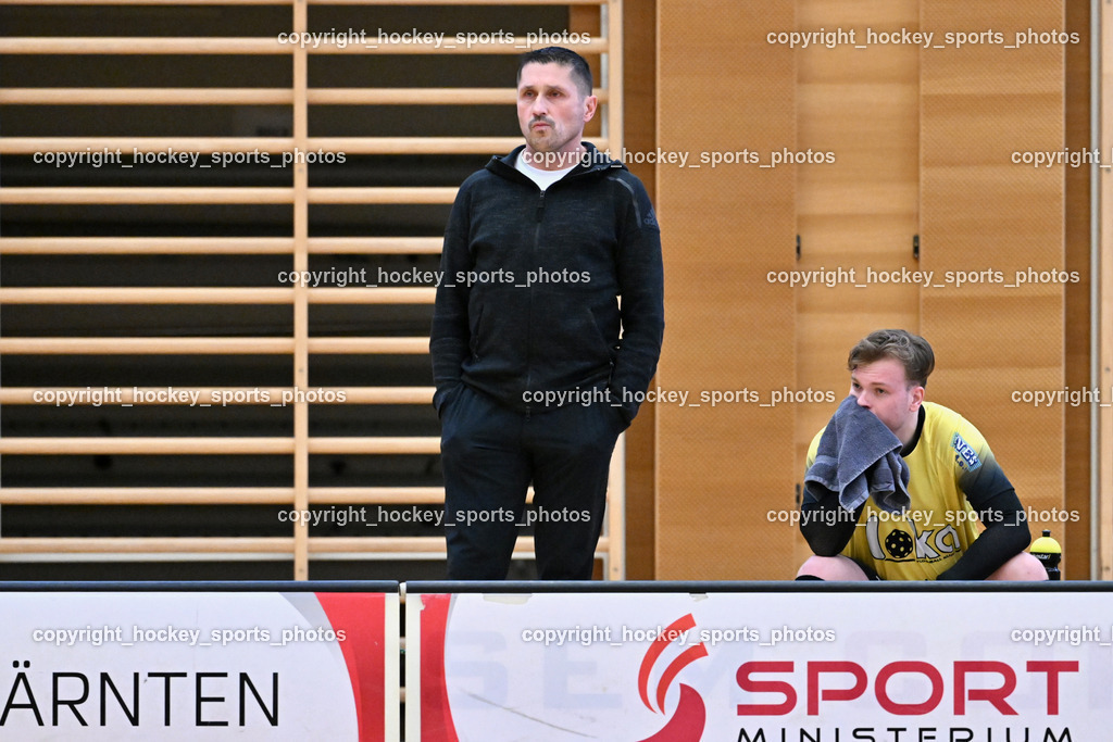 VSV Unihockey  vs. FBK Loka  | Headcoach FBK Loka Gorazd Tomc, VSV Unihockey  vs. FBK Loka , VSV Unihockey  vs. FBK Loka  am 25.01.2026 in Villach (Ballspielhalle St. Martin), Austria, (Photo by Bernd Stefan)