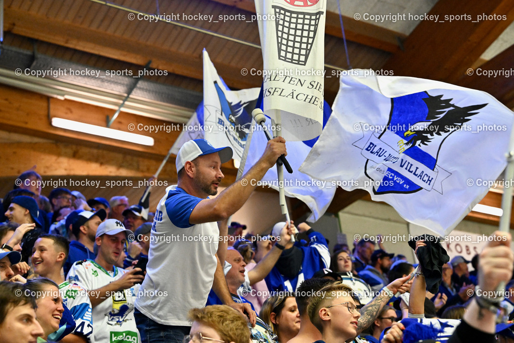EC IDM Wärmepumpen VSV vs. EC KAC  | Jubel EC VSV Fans, EC IDM Wärmepumpen VSV vs. EC KAC , EC IDM Wärmepumpen VSV vs. EC KAC  am 27.10.2024 in Villach (Stadthalle Villach), Austria, (Photo by Bernd Stefan)