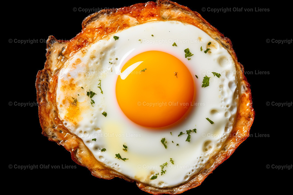 Spiegeleier | Spiegeleier auf schwarzem Hintergrund