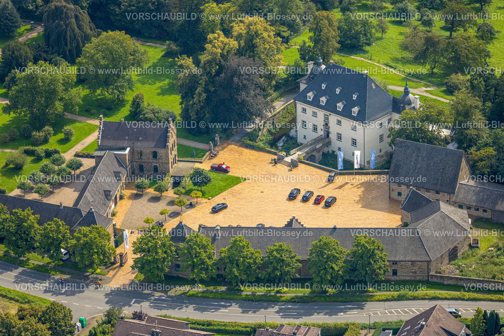 Holzwickede230901420 | Luftbild, Haus Opherdicke Wasserschloss, Holzwickede, Ruhrgebiet, Nordrhein-Westfalen, Deutschland