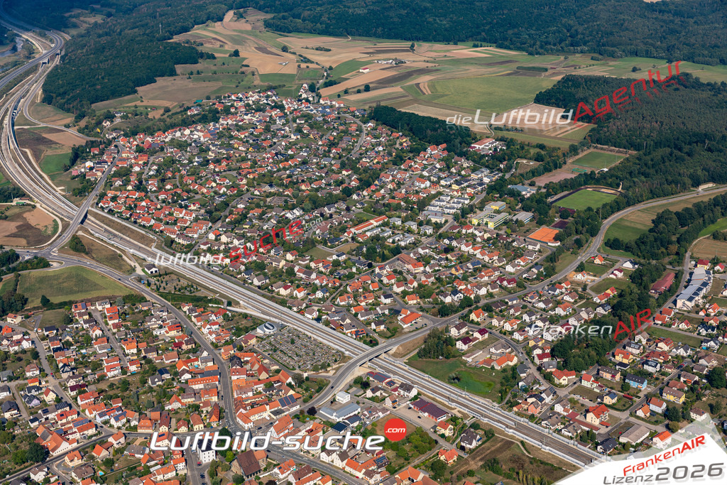 Das Luftbild der Stadt Breitengüßbach wurde 2019 vom Flugzeug heraus erstellt (keine Drohne) Aufnahmehöhe ca.400 Meter- hohe Auflösung- beste Druck-Qualität garantiert!