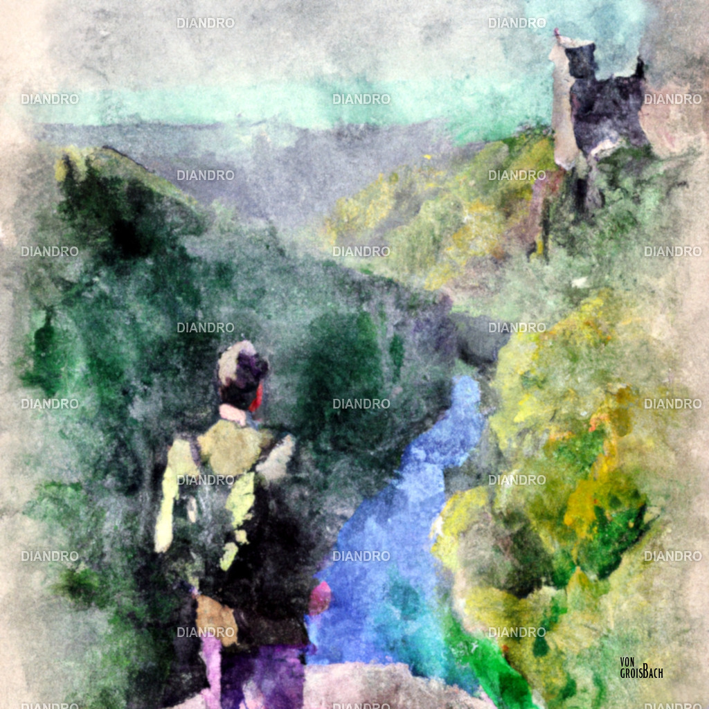 Der Betrachter 02 Aquarell | DIANDRO