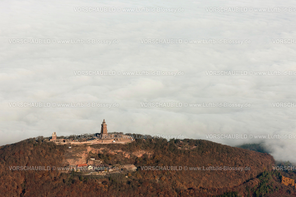 KyffhaeuserGebirge11111511 | Kyffhaeuser Denkmal, Kaiser-Wilhelm-Denkmal,  Bendeleben,Wolkendecke, Inversionswetterlage, Thueringen, , Thueringen, Germany, Europa