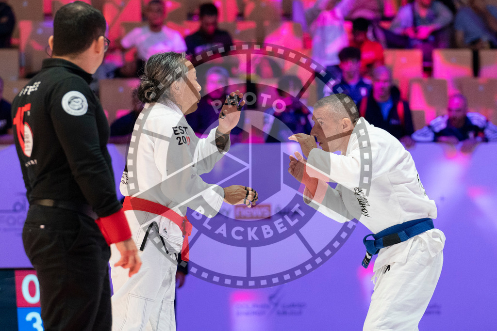 20231106PBB2994 | Fighters compete during the AJP World Master Championship in the Mubadala Arena in Abu Dhabi, Arab United Emirates, on November 6, 2023.