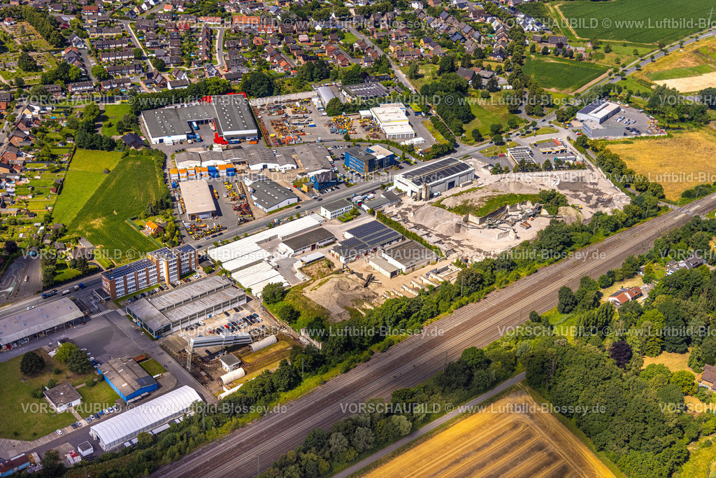 Hamm240705903 | Luftbild, Gewerbegebiet Römerstraße, Bockum-Hövel, Hamm, Ruhrgebiet, Nordrhein-Westfalen, Deutschland