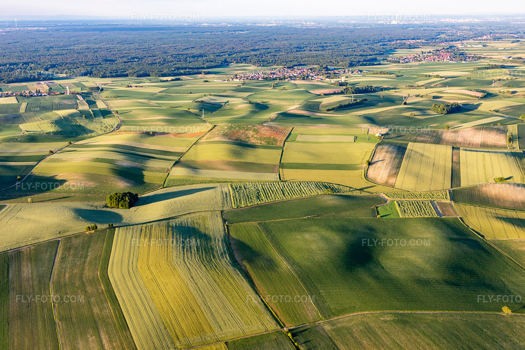 Aerial view: View of the town in Seebach in the state Bas-Rhin, France.Photo: IMG_115537.jpg taken on 06/16/2019 by Werner Riehm/FLY-FOTO.comResolution of the original: 5330 x 3553 px