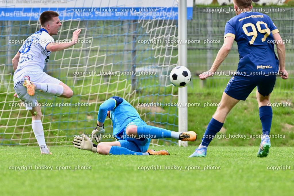 ATUS Velden vs. SV Dellach Gail | #49 Nermin Hasancevic Dellach Gail, #31 Alexander Kofler ATUS Velden, #99 Luca Alexander Pollanz ATUS Velden, ATUS Velden vs. SV Dellach Gail, ATUS Velden vs. SV Dellach Gail am 03.05.2025 in Velden (Wald Arena Velden), Austria, (Photo by Bernd Stefan)