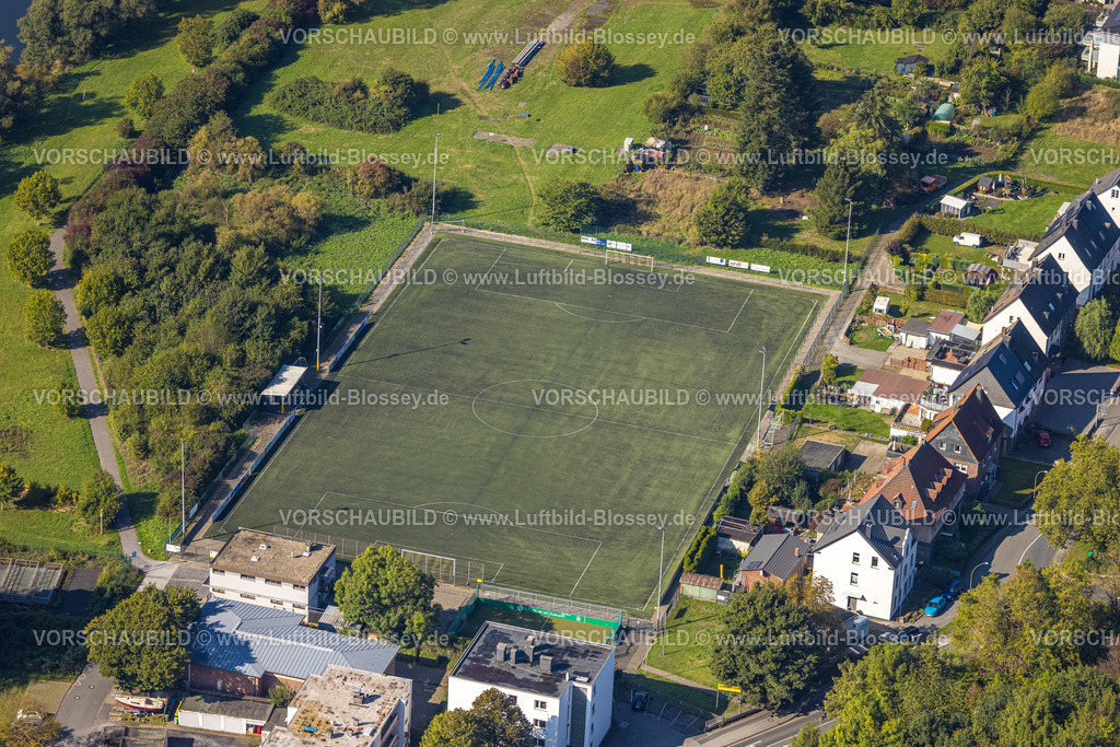 Froendenberg220901028 | Luftbild, Sportplat Ruhrkampfbahn SV Langschede, Langschede, Fröndenberg/Ruhr, Ruhrgebiet, Nordrhein-Westfalen, Deutschland