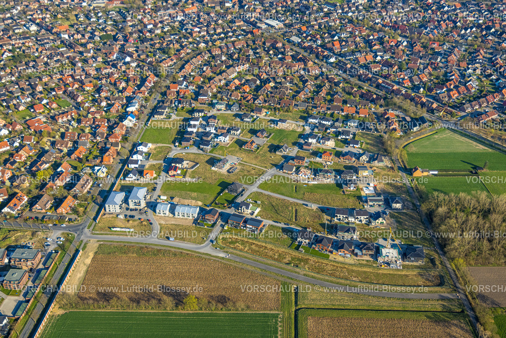 Olfen250405517 | Luftbild, Baugebiet Neubaugebiet Olfener Heide, Straßen mit Blumennamen, Wohngebiet Übersicht Olfen, Olfen-Stadt, Olfen, Münsterland, Nordrhein-Westfalen, Deutschland
