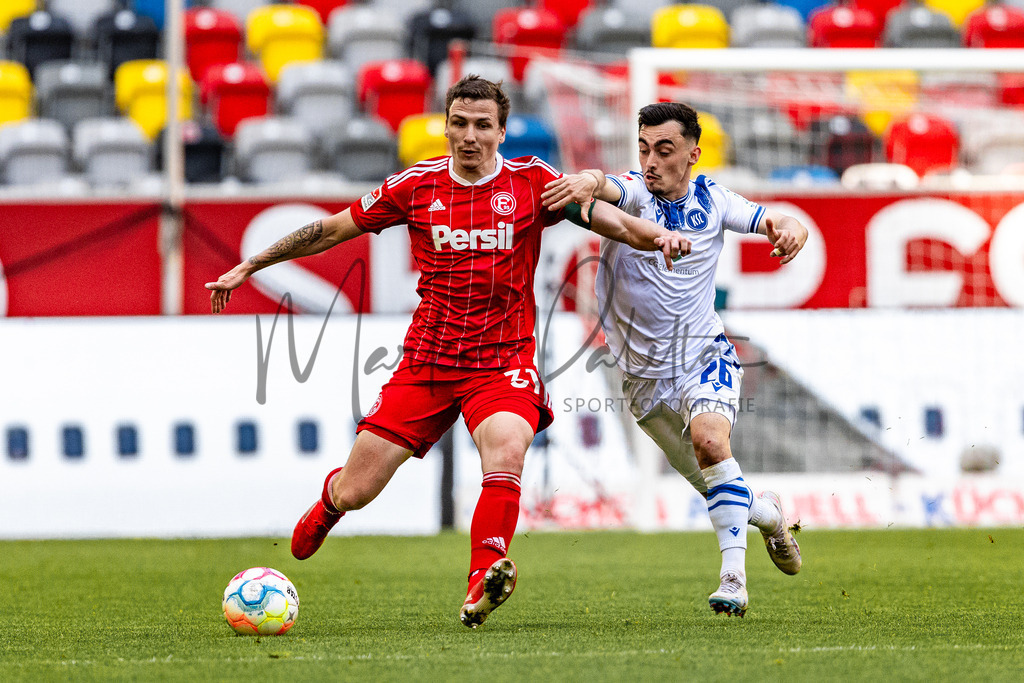 Fortuna Düsseldorf vs. Karlsruher SC | Düsseldorf, 30.04.2023: 2. Bundesliga, 30. Spieltag, Fortuna Düsseldorf gegen Karlsruher SC in der Merkur Arena in Düsseldorf. Foto: sportfotografie.ms | Markus Paletta - Realisiert mit Pictrs.com