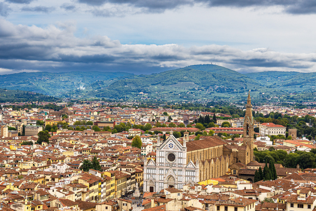 Blick über die Altstadt von Florenz in Italien | Blick über die Altstadt von Florenz in Italien.