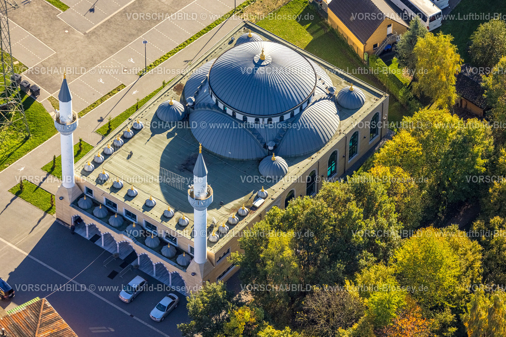 Hamm251001809 | Luftbild, DitiB Ulu Camii Moschee, Islamische Gemeinde, Stadtbezirk Herringen, Hamm, Ruhrgebiet, Nordrhein-Westfalen, Deutschland