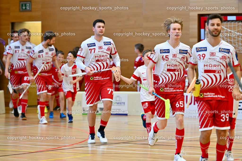 VSV Unihockey vs. KAC Floorball 4.2.2023 | #65 Viktor Lesnjak, #77 Thomas Huditz