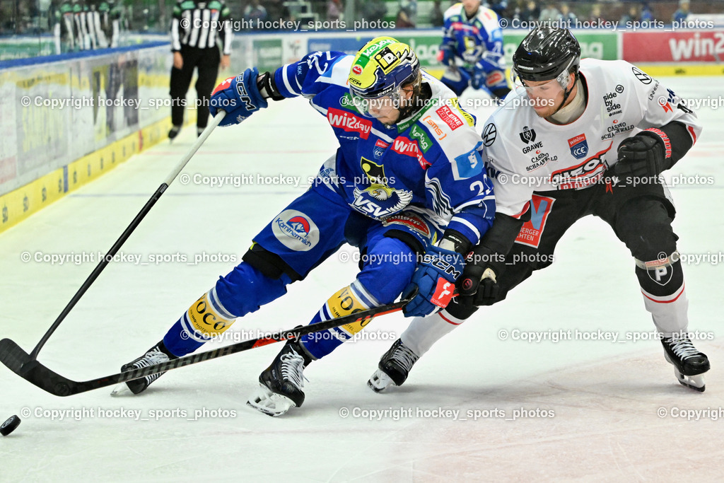 EC IDM Wärmepumpen VSV vs. Pioneers Vorarlberg | #22 Nikita Scherbak EC VSV, #44 Julius Reini Pioneers Vorarlberg, EC IDM Wärmepumpen VSV vs. Pioneers Vorarlberg, EC IDM WÄRMEPUMPEN VSV vs. Pioneers Vorarlberg am 03.10.2025 in Villach (Stadthalle Villach), Austria, (Photo by Bernd Stefan)
