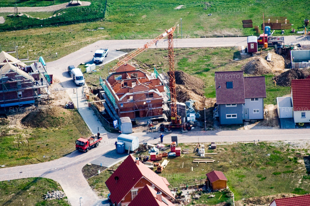 Luftbild: Schaidt, Neubaugebiet NO im Ortsteil Schaidt in Wörth im Bundesland Rheinland-Pfalz in Deutschland. Foto: IMG_5511.jpg vom 15.03.2007 durch Werner Riehm/FLY-FOTO.de