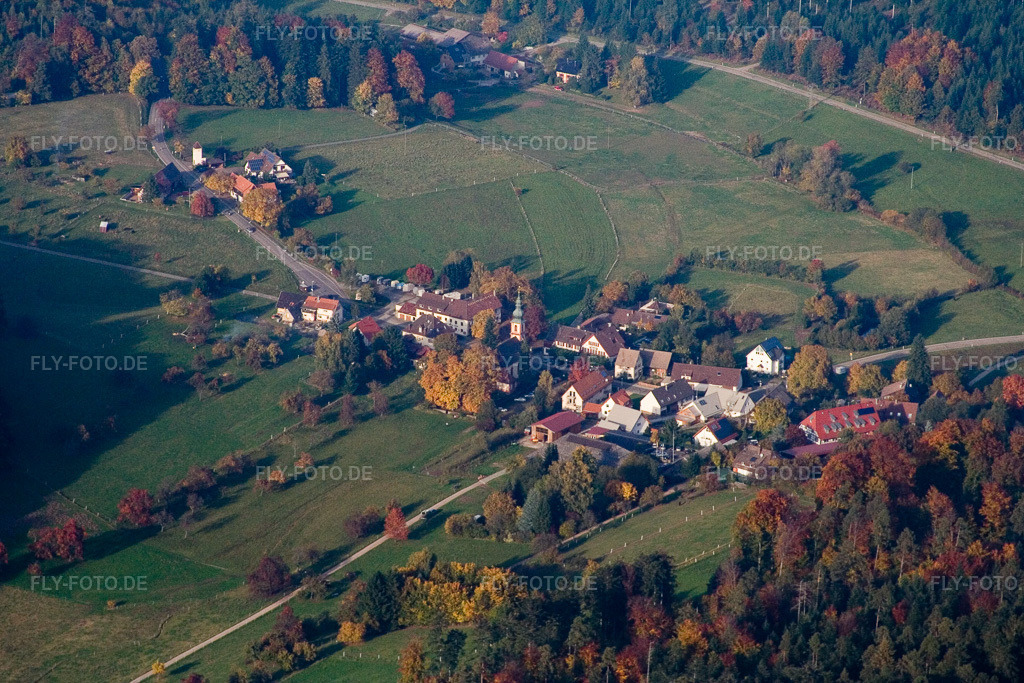 Luftbild: Ortsansicht von Südwesten im Ortsteil Freiolsheim in Gaggenau im Bundesland Baden-Württemberg in Deutschland. Foto: IMG_14019.jpg vom 11.10.2008 durch Werner Riehm/FLY-FOTO.de
