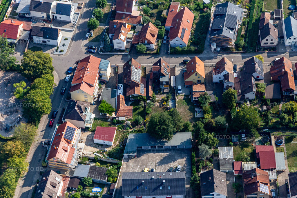 Luftbild: Siedlung in Kandel im Bundesland Rheinland-Pfalz in Deutschland. Foto: IMG_117348.jpg vom 25.08.2019 durch Werner Riehm/FLY-FOTO.de