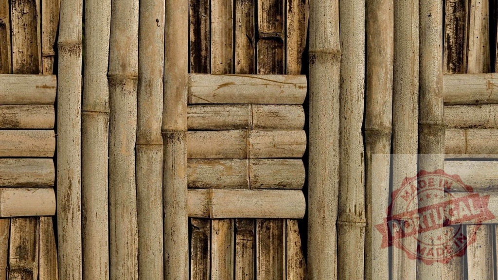 Interwoven bamboo canes creating a textured natural background | Bamboo canes are interwoven, creating a beautiful and textured natural background, ideal for design projects - Realized with Pictrs.com