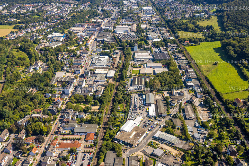 Gevelsberg240815596 | Luftbild, Gewerbegebiet Hagener Straße, Bahngleise, Gevelsberg, Ruhrgebiet, Nordrhein-Westfalen, Deutschland