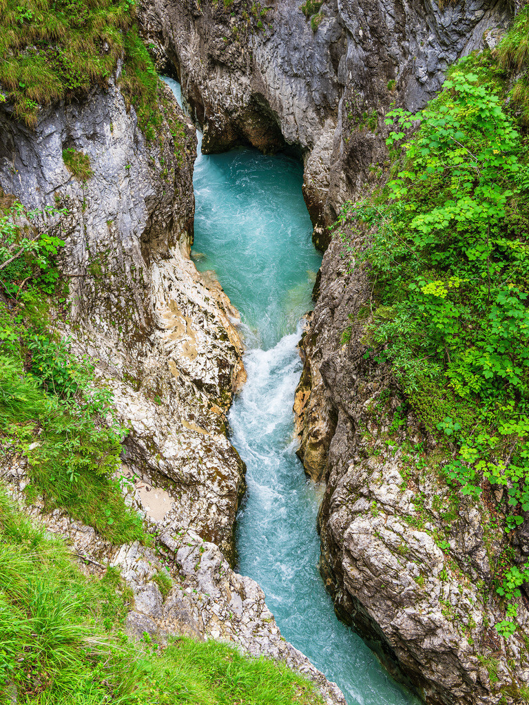 Blick in die Leutaschklamm bei Mittenwald | Blick in die Leutaschklamm bei Mittenwald.