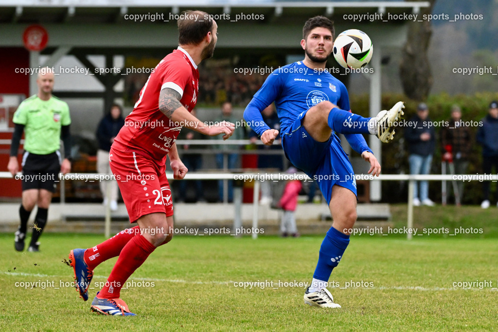 SV Rothenthurn vs. Union Matrei | #20 Andreas Allmayer SV Rothenthurn, #31 Jonathan Panzl Matrei, SV Rothenthurn vs. Union Matrei, SV Rothenthurn vs. Union Matrei am 09.11.2024 in Rothenthurn (Sportplatz Rothenthurn), Austria, (Photo by Bernd Stefan)