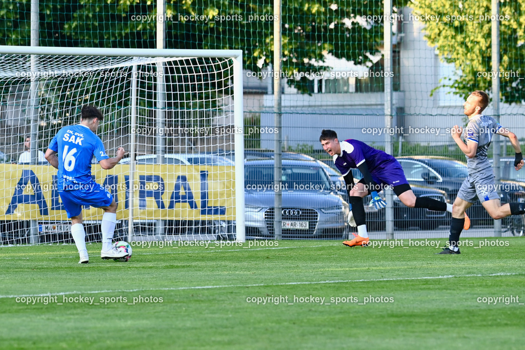 SAK vs. SV Dellach Gail 17.6.2023 | #16 Val Zaletel Cernos, #1 Jaka Grilj Miletic, #7 Benedikt Kaltenhofer, Tor SAK