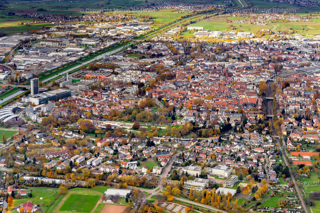 Offenburg Ortenau Ortenaukreis Stadtansicht  | Offenburg Ortenau Baden, Deutschland , Luftbild, Luftaufnahme, 
Stadtansichten Übersicht 