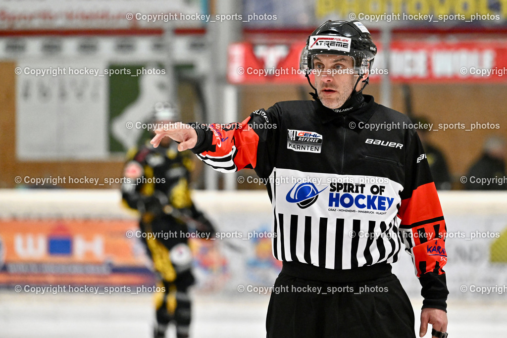 EC MET PHOTOVOLTAIK HORNETS SPITTAL vs. EV ZELTWEG MURTAL LIONS | DREIER Alexander Referee, EC MET PHOTOVOLTAIK HORNETS SPITTAL vs. EV ZELTWEG MURTAL LIONS, EC MET PHOTOVOLTAIK HORNETS SPITTAL vs. EV ZELTWEG MURTAL LIONS am 08.02.2026 in Spittal an der Drau (Eissportzentrum Spittal), Austria, (Photo by Bernd Stefan)