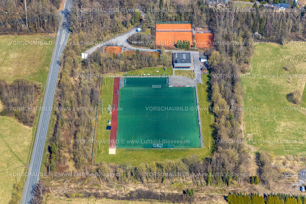 HB-Arnsberg220301897Neheim | Luftbild, Fußballplatz SV 1919 Herdringen und Tennisplätze in Herdringen, Arnsberg, Sauerland, Nordrhein-Westfalen, Deutschland