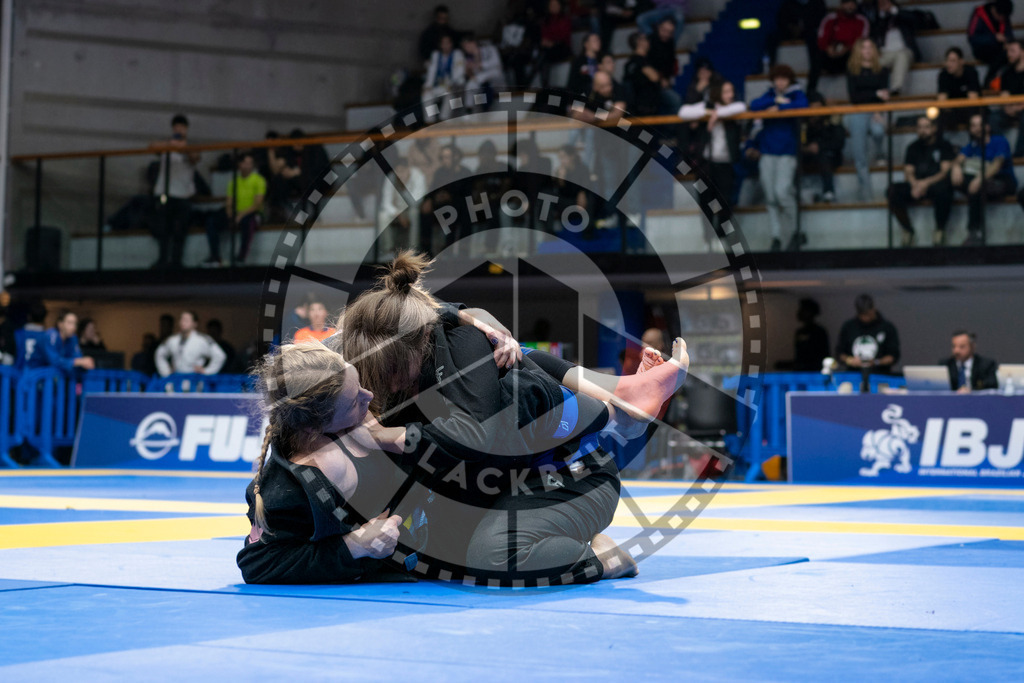 20240121PBB6873 | Fighters compete during the second day of the IBJJF European Championship in Paris, France, on January 21, 2024.