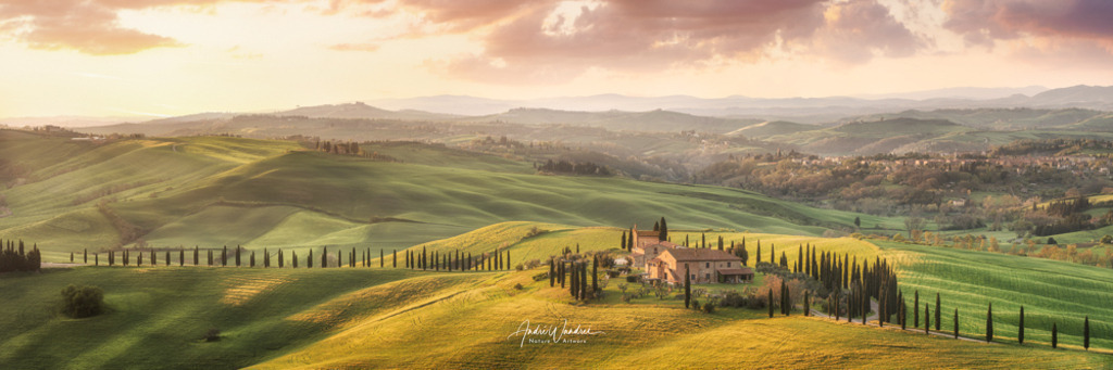 Bauernhof in der Toskana (3:1 Panorama) | Andre Wandrei - Nature Artworx - Realisiert mit Pictrs.com