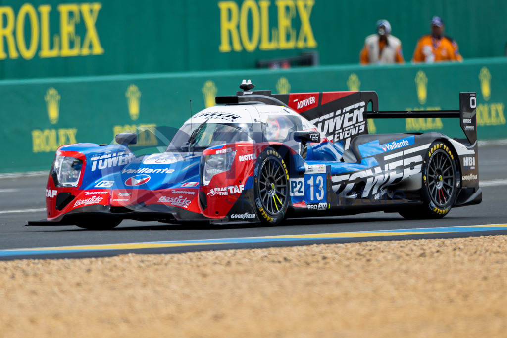 Trainproduction-20230610-2080 | LE MANS,FRANCE,10.Jun.23 - MOTORSPORTS - WEC, FIA World Endurance Championships, 24 Hours of Le Mans, Circuit de la Sarthe, race. Image shows John Farano (CAN), Ricky Taylor (USA) and Rene Rast (GER/Tower Motorsports).  Photo: Trainproduction / Matthias Trinkl