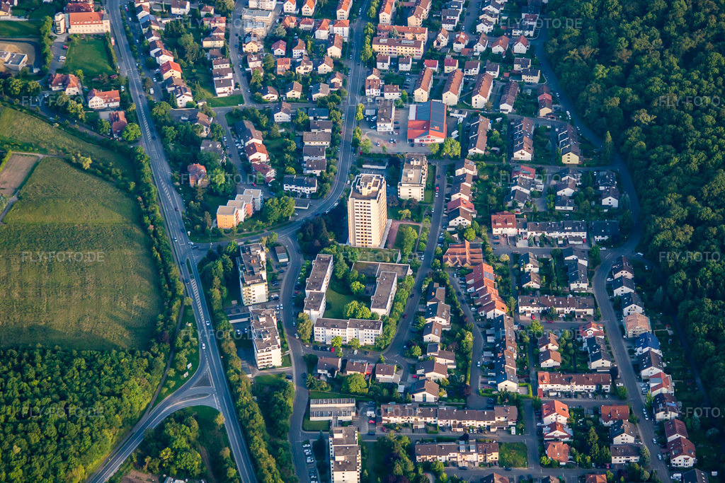Luftbild: Barlachstr in Wiesloch im Bundesland Baden-Württemberg in Deutschland. Foto: IMG_66387.jpg vom 30.05.2014 durch Werner Riehm/FLY-FOTO.de