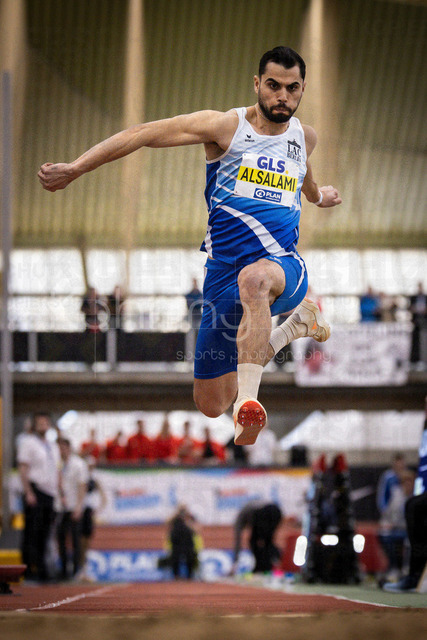 Deutsche Leichtathletik-Hallenmeisterschaften; Dortmund, 01.03.2026 | Mohammad Amin Alsalami (LAC BERLIN); Deutsche Leichtathletik-Hallenmeisterschaften am 01.03.2026 in der Helmut-Körnig-Halle in Dortmund. 
