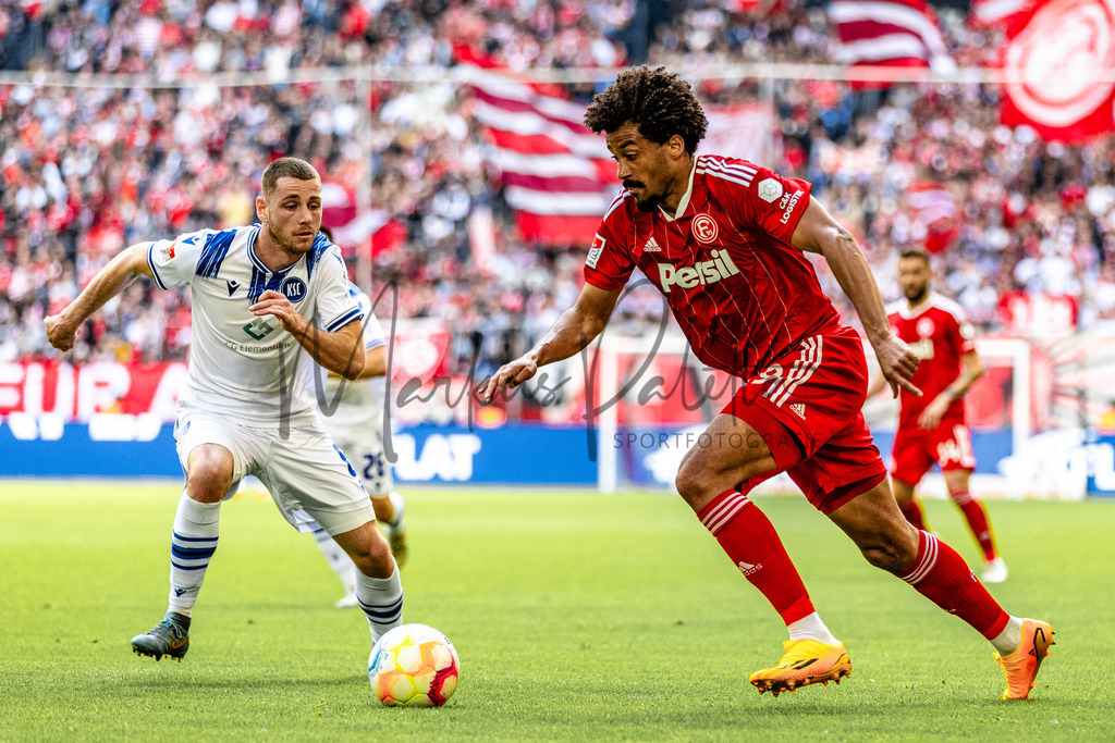 Fortuna Düsseldorf vs. Karlsruher SC | Düsseldorf, 30.04.2023: 2. Bundesliga, 30. Spieltag, Fortuna Düsseldorf gegen Karlsruher SC in der Merkur Arena in Düsseldorf. Foto: sportfotografie.ms | Markus Paletta - Realisiert mit Pictrs.com