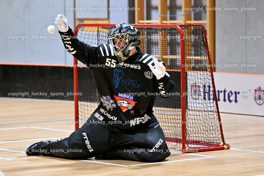 KAC Floorball vs. VSV Unihockey | #55 Maximilian Obereder KAC Floorball, KAC Floorball vs. VSV Unihockey, KAC Floorball vs. VSV Unihockey am 21.03.2026 in Klagenfurt (Ballspielhalle Waidmannsdorf), Austria, (Photo by Bernd Stefan)