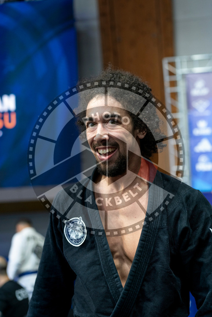20240121PBB7498 | Fighters compete during the second day of the IBJJF European Championship in Paris, France, on January 21, 2024.