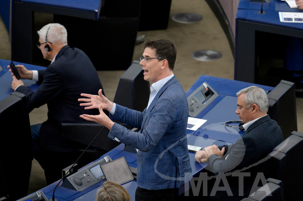 _DWI0271 | Bas Eickhout, MdEP (2019-2024) GroenLinks (Niederlande), Mitglied des Europäischen Parlaments bei der letzte Plenarsitzung. Das Europäische Parlament in Straßburg, 22.04.2024
 - Realisiert mit Pictrs.com