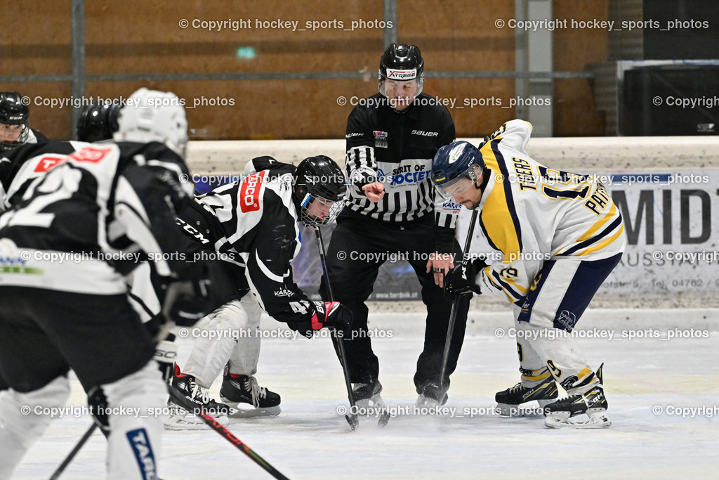 EC Tigers Paternion vs. Tarco Wölfe II | EICHER Herbert Referee, #46 Pirker Garcia Pablo Tarco Wölfe II, #19 Kampitsch Lukas EC Tigers Paternion, EC Tigers Paternion vs. Tarco Wölfe II, EC Tigers Paternion vs. Tarco Wölfe II am 19.12.2024 in Spittal an der Drau (Eissportzentrum Spittal), Austria, (Photo by Bernd Stefan)