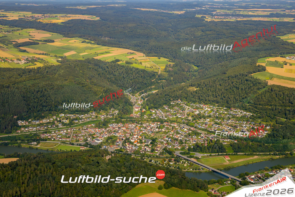 Das Luftbild zeigt :  Neckargerach - Die Luftaufnahme wurde 2024 vom UL-Flugzeug aus erstellt ( keine Drohne ) - Hochauflösende Luftaufnahme - Für grossformatige Ausdrucke geeignet. Die Geschenkidee !Mit Lizenz und Bildrechte bestellbar