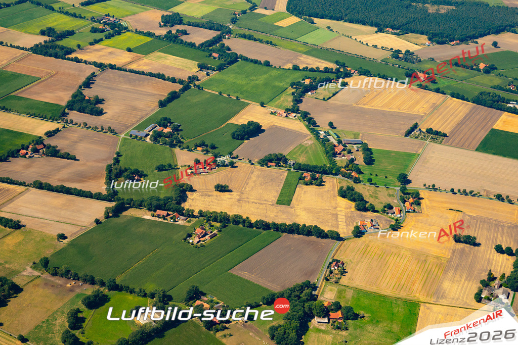 Die Luftaufnahme Drohne - Stemwede wurde 2022 vom Flugzeug aus (keine Drohne) erstellt. Hohe Auflösung -für große Poster und Wandbilder geeignet - Garantiert!