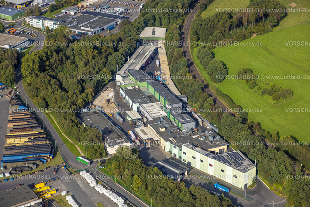 Kreuztal230911764 | Luftbild, Gewerbegebiet Krombacher Straße, Lindenschmidt Umwelttechnik Werksgelände, Krombach, Kreuztal, Siegerland, Nordrhein-Westfalen, Deutschland