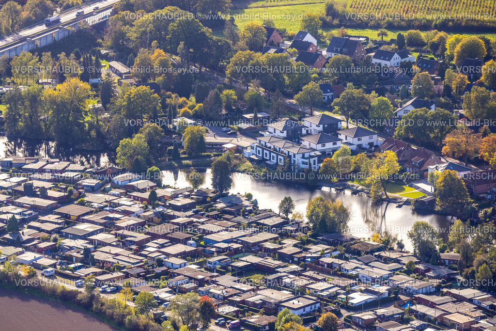Rheurdt221004901 | Luftbild, Campingplatz Bej Wolters, Campingplatz Schultes Kull, Wohnhäuser Neufelder Straße, Großer Parsick See, Schaephuysen, Rheurdt, Ruhrgebiet, Niederrhein, Nordrhein-Westfalen, Deutschland
