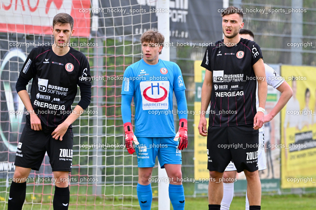 ASK Klagenfurt vs. SK Vorwärts Steyr 21.4.2024 | #33 Aleksandar Maric SK Vorwärts Steyr, #1 Valerian Harald Hüttner SK Vorwärts Steyr, #70 Milan Ziric SK Vorwärts Steyr, ASK Klagenfurt vs. SK Vorwärts Steyr 21.4.2024, ASK Klagenfurt vs. SK Vorwärts Steyr am 21.04.2024 in Klagenfurt (ASK Sportzentrum Fischl), Austria, (Photo by Bernd Stefan)